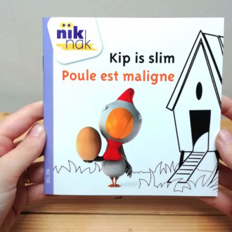 Kip is slim met Frans - cover - tweetalig kinderboek van nik-nak