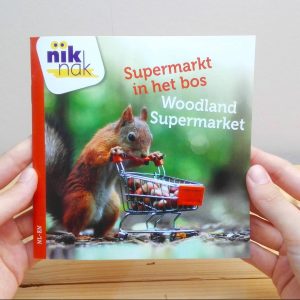 Supermarkt in het bos tweetalig kinderboek met Engels