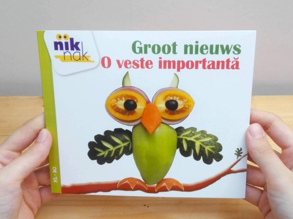Groot nieuws met Roemeens - cover - tweetalig kinderboek van nik-nak