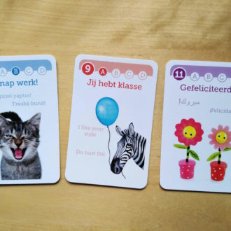 complimentenprenten meertalig spel kwartet kaarten nik-nak