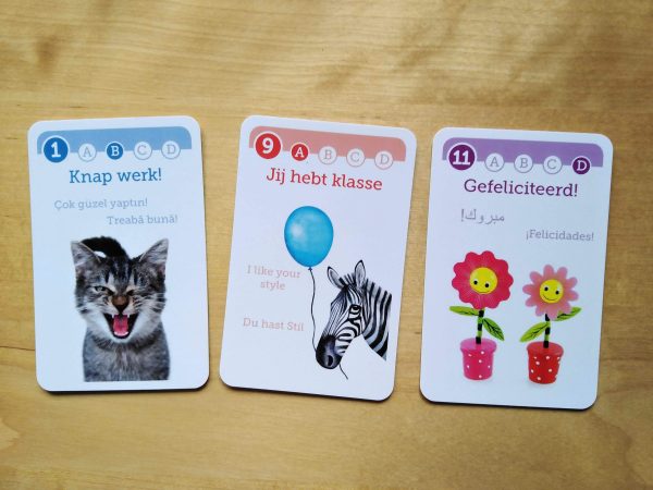 complimentenprenten meertalig spel kwartet kaarten nik-nak