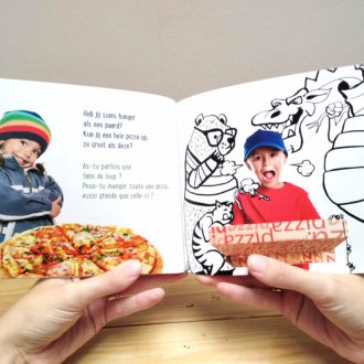 Zo stoer als mijn broer - pagina met Frans - tweetalig kinderboek van nik-nak