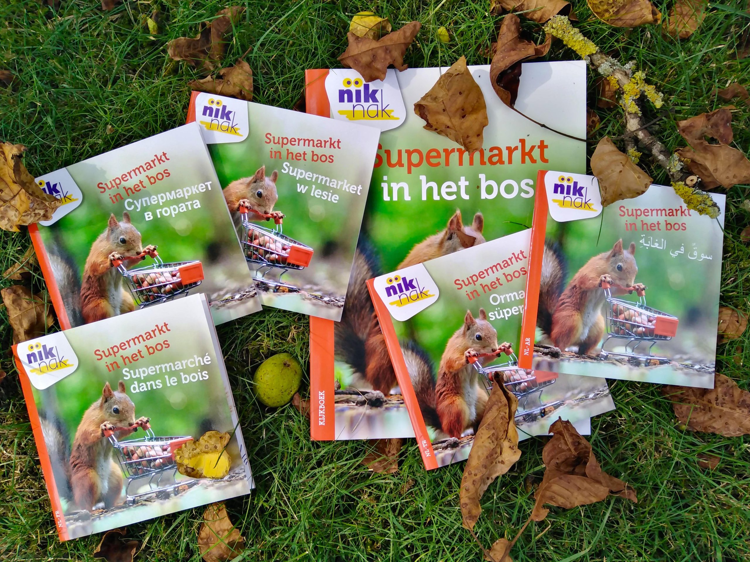 Supermarkt in het bos - tweetalige kinderboeken van nik-nak