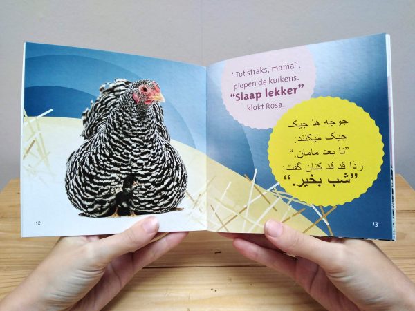 Waar kom ik vandaan? - pagina met Farsi - tweetalig kinderboek van nik-nak