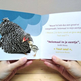 Waar kom ik vandaan? - pagina met Frans - tweetalig kinderboek van nik-nak