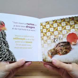 Waar kom ik vandaan? - pagina met Roemeens - tweetalig kinderboek van nik-nak