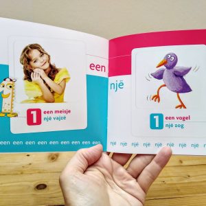 1-2-3 tellen tot 10 Albanees tweetalig kinderboek pagina