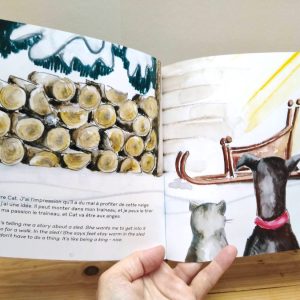 Il neige chez Betty & Cat tweetalig kinderboek FR-EN pag