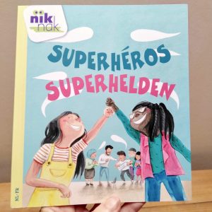 Superhelden tweetalig kinderboek Frans cover