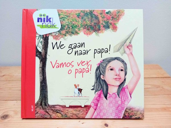 We gaan naar papa tweetalig kinderboek prentenboek Portugees-Cover