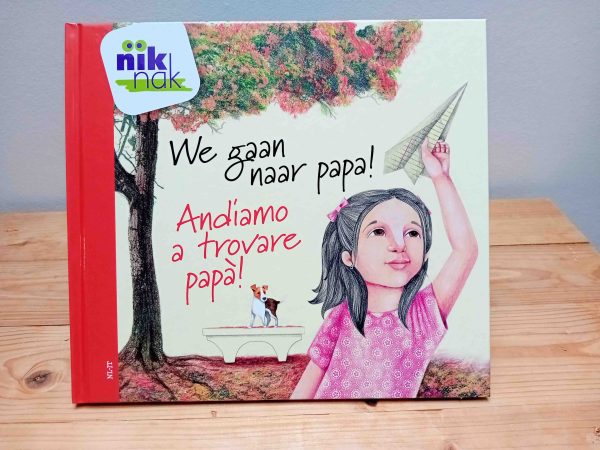We gaan naar papa tweetalig kinderboek prentenboek Italiaans-cover