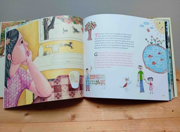 We gaan naar papa tweetalig kinderboek prentenboek Pools-pagina