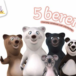 5 Beren meertalig kinderboek Pools Engels Arabisch Turks Frans hardcover_cover