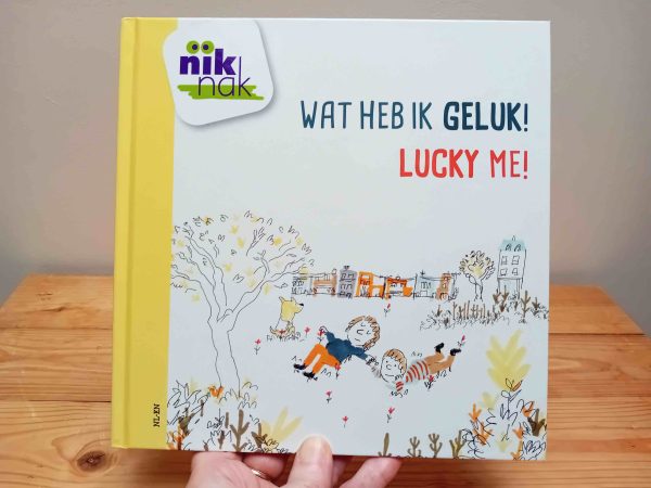 Wat heb ik geluk tweetalig kinderboek Engels_cover