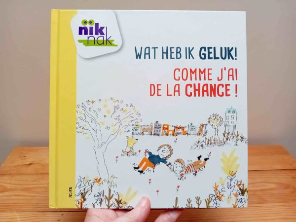Wat heb ik geluk tweetalig kinderboek Frans_cover