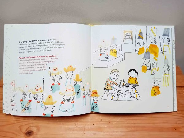 Wat heb ik geluk tweetalig kinderboek Frans_pagina