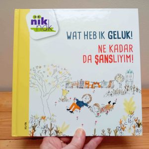 Wat heb ik geluk tweetalig kinderboek Turks_cover